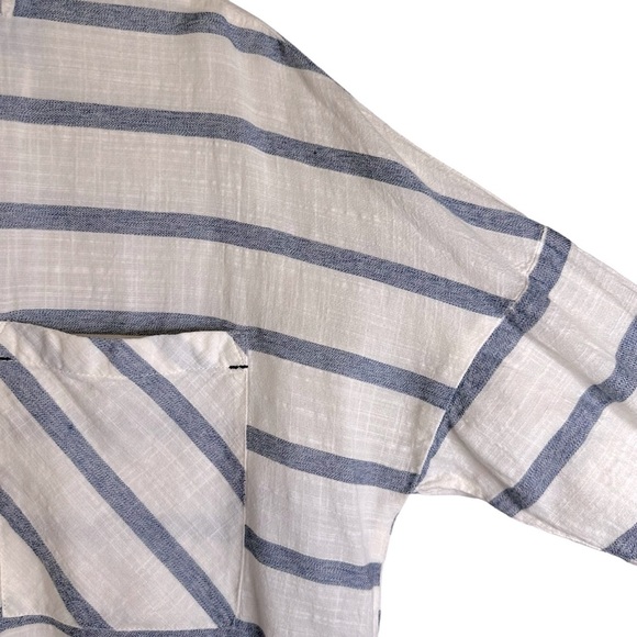 Zara Striped Lightweight Cotton‎ Popover Top 1821/024/060 Small - Picture 6 of 12